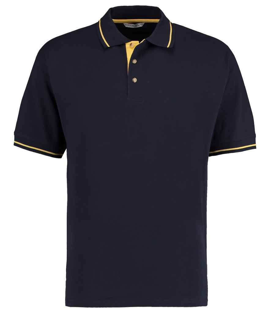 Kustom Kit St Mellion Tipped Cotton Piqué Polo Shirt - FRONT