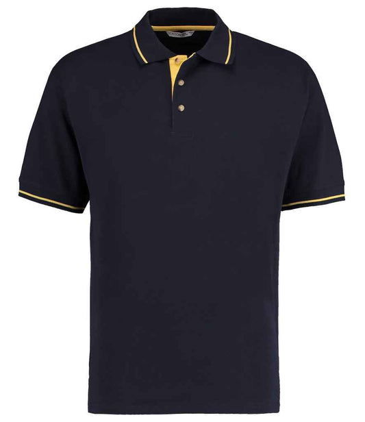 Kustom Kit St Mellion Tipped Cotton Piqué Polo Shirt - FRONT