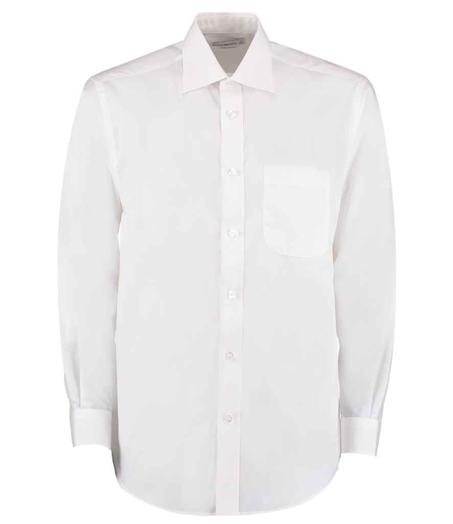 Kustom Kit Long Sleeve Classic Fit Business Shirt - FRONT