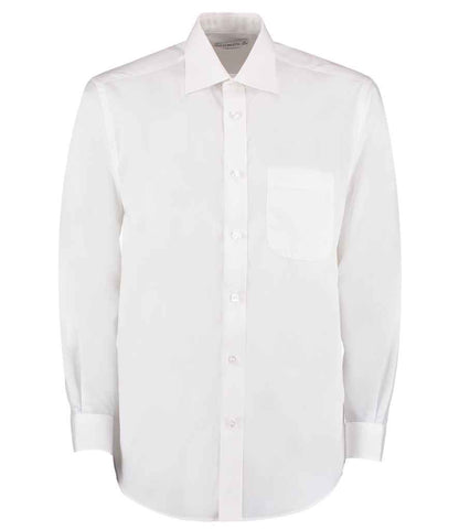 Kustom Kit Long Sleeve Classic Fit Business Shirt - FRONT