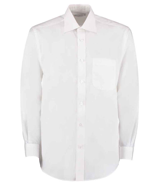 Kustom Kit Long Sleeve Classic Fit Business Shirt - FRONT
