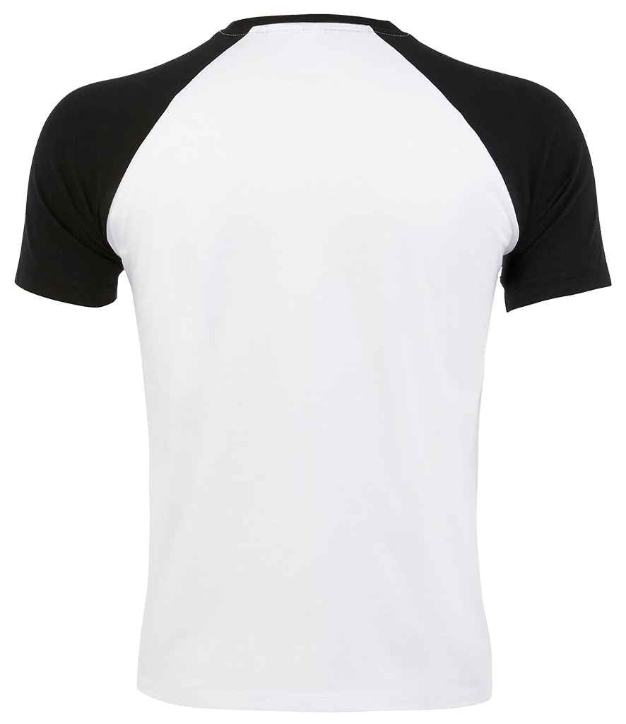 SOL'S SOL'S Funky Contrast Baseball T-Shirt - White/Black (11190)