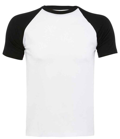 SOL'S SOL'S Funky Contrast Baseball T-Shirt - White/Black (11190)