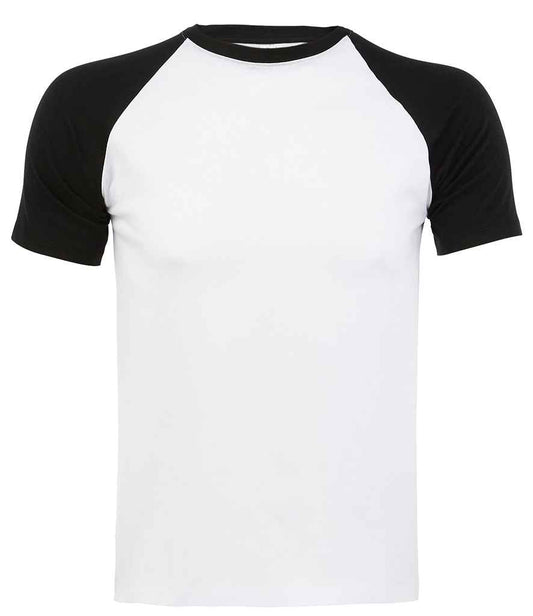 SOL'S SOL'S Funky Contrast Baseball T-Shirt - White/Black (11190)