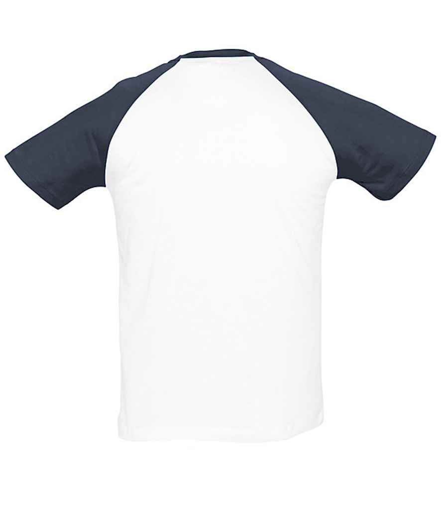 SOL'S SOL'S Funky Contrast Baseball T-Shirt - White/Navy (11190)