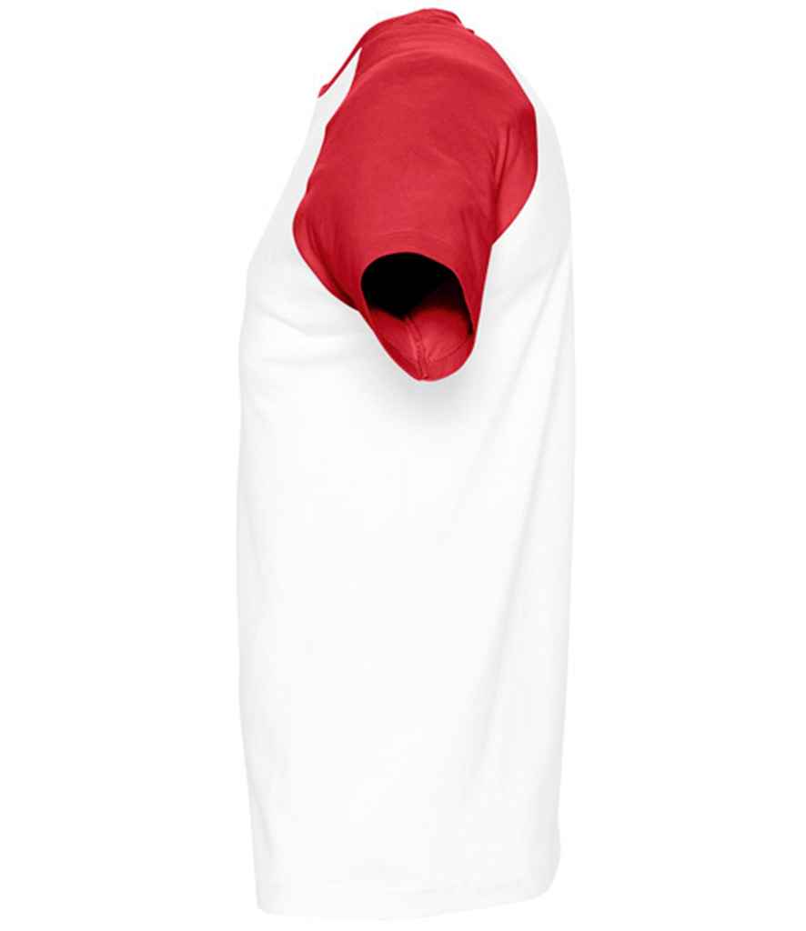 SOL'S SOL'S Funky Contrast Baseball T-Shirt - White/Red (11190)
