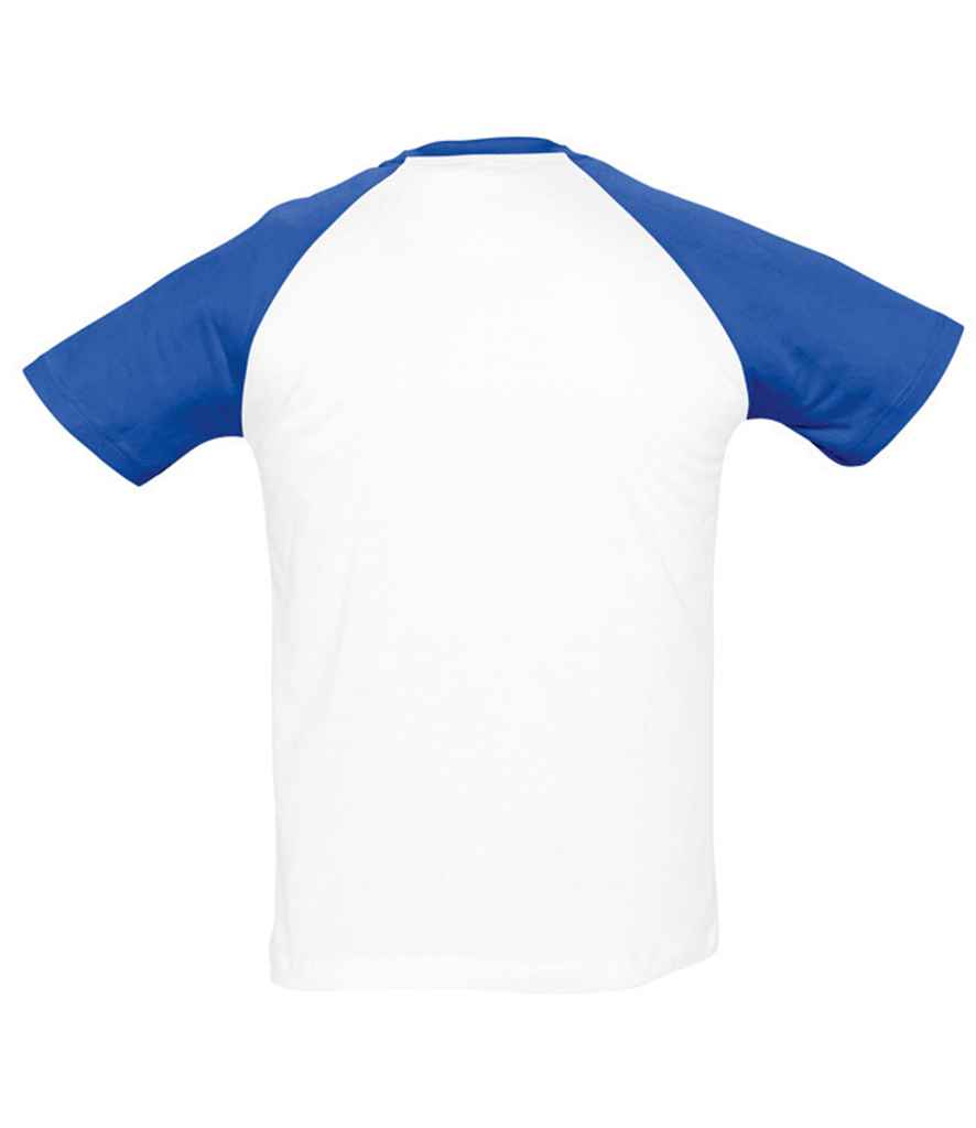 SOL'S SOL'S Funky Contrast Baseball T-Shirt - White/Royal Blue (11190)