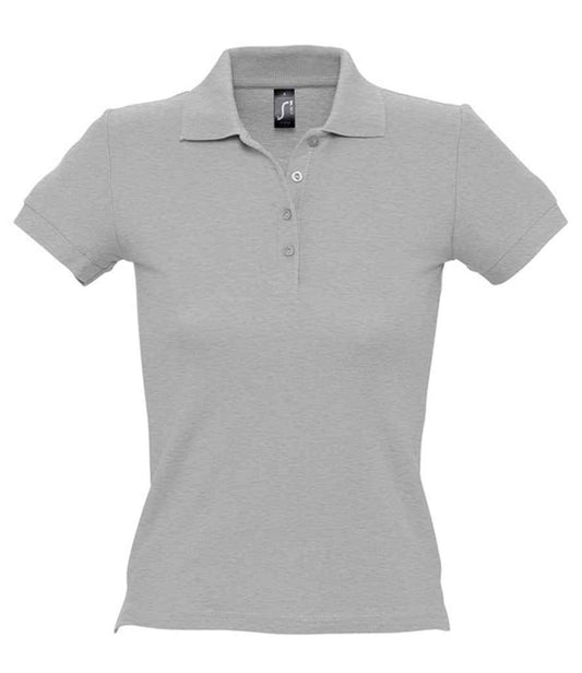 SOL'S SOL'S Ladies People Cotton Piqué Polo Shirt - Grey Marl (11310)
