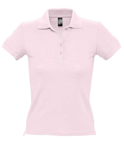 SOL'S SOL'S Ladies People Cotton Piqué Polo Shirt - Pale Pink (11310)