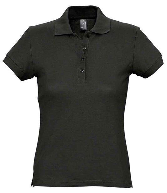SOL'S SOL'S Ladies Passion Cotton Piqué Polo Shirt - Black (11338)
