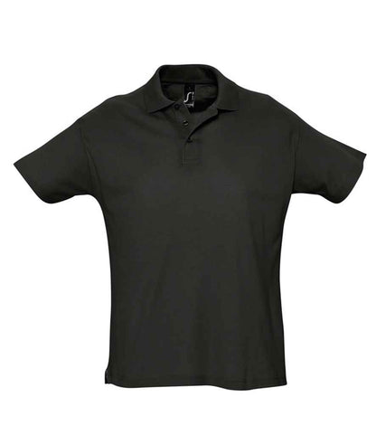 SOL'S SOL'S Summer II Cotton Piqué Polo Shirt - Black (11342)