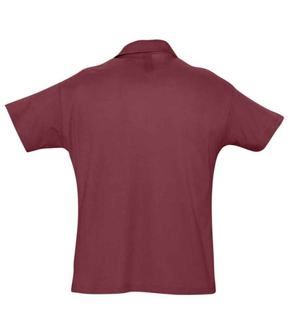 SOL'S SOL'S Summer II Cotton Piqué Polo Shirt - Burgundy (11342)