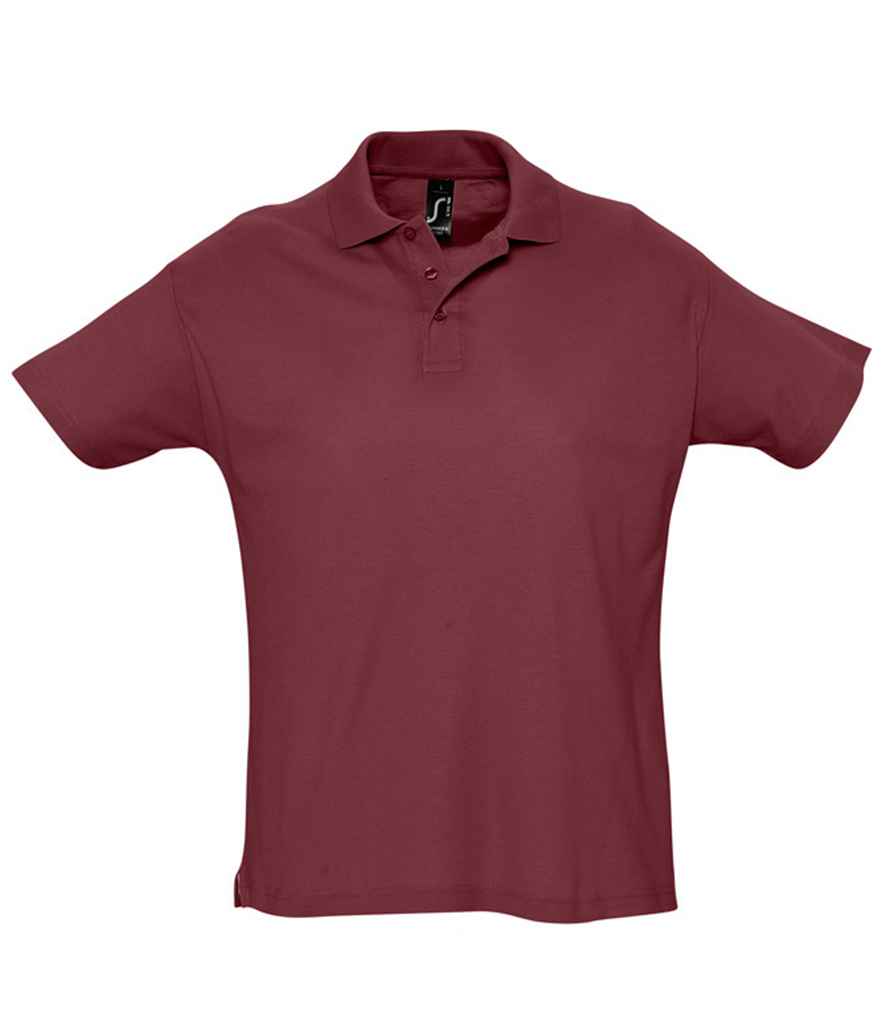 SOL'S SOL'S Summer II Cotton Piqué Polo Shirt - Burgundy (11342)