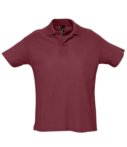 SOL'S SOL'S Summer II Cotton Piqué Polo Shirt - Burgundy (11342)