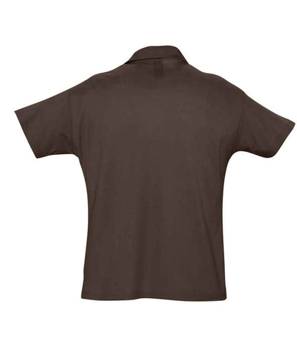 SOL'S SOL'S Summer II Cotton Piqué Polo Shirt - Chocolate (11342)