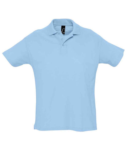 SOL'S SOL'S Summer II Cotton Piqué Polo Shirt - Sky Blue (11342)