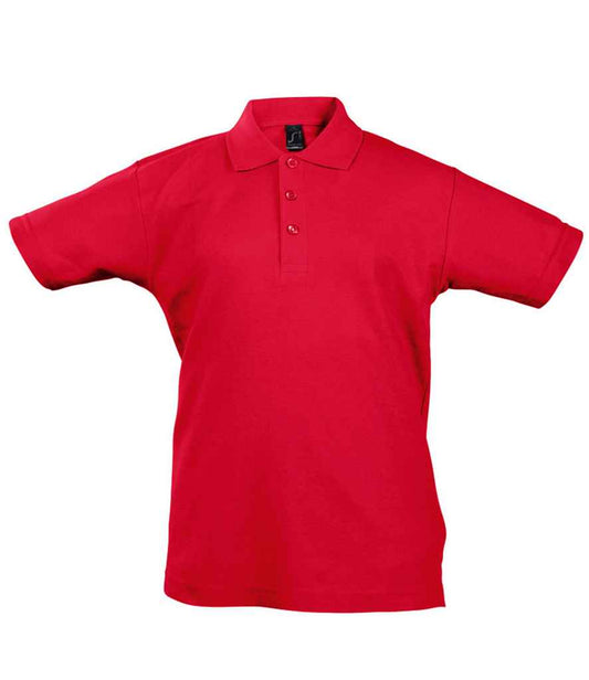 SOL'S SOL'S Kids Summer II Cotton Piqué Polo Shirt - Red (11344)