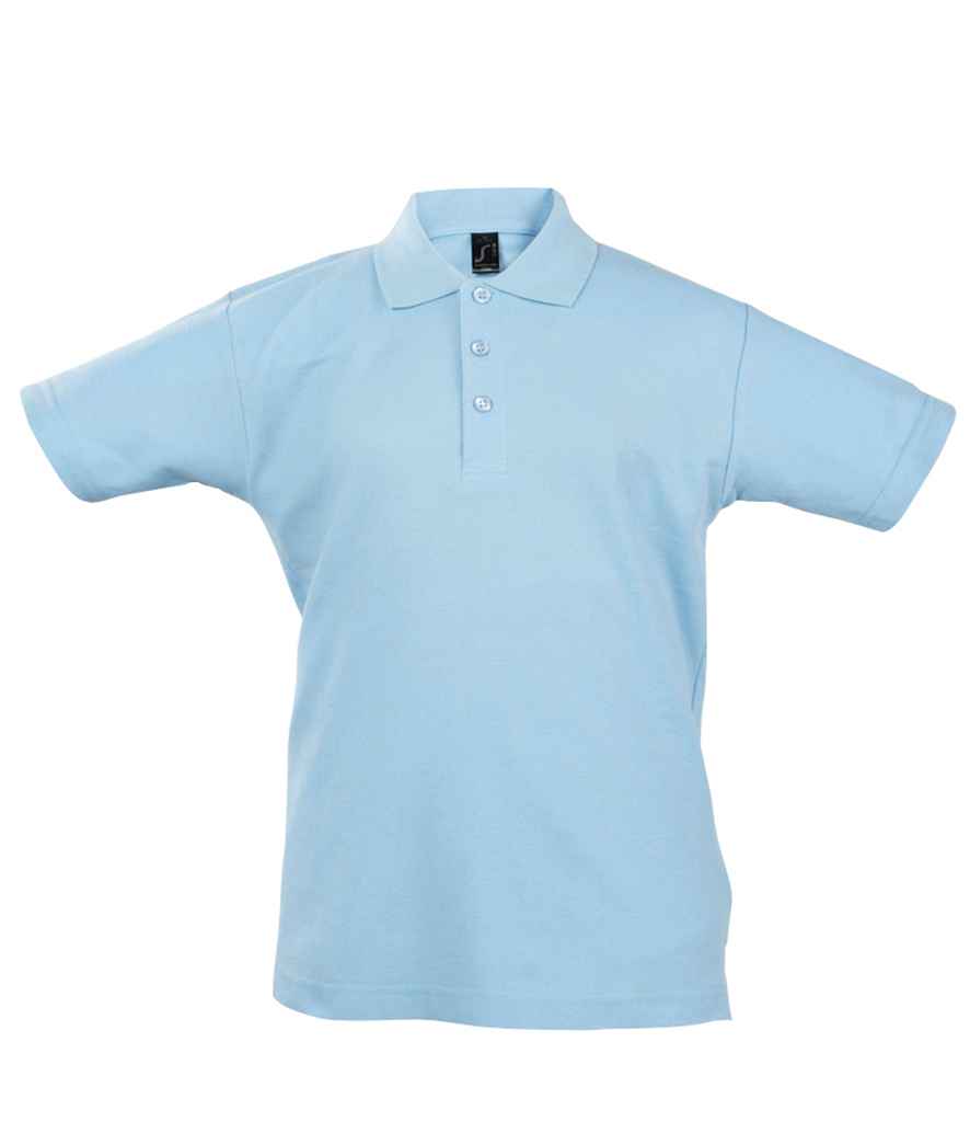 SOL'S SOL'S Kids Summer II Cotton Piqué Polo Shirt - Sky Blue (11344)