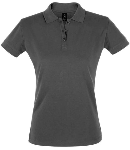 SOL'S SOL'S Ladies Perfect Cotton Piqué Polo Shirt - Dark Grey (11347)