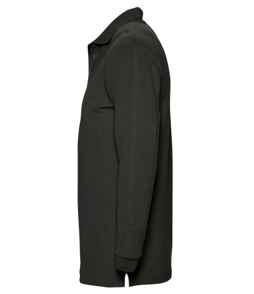 SOL'S SOL'S Winter II Long Sleeve Cotton Piqué Polo Shirt - Black (11353)