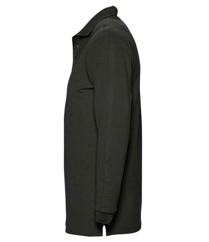 SOL'S SOL'S Winter II Long Sleeve Cotton Piqué Polo Shirt - Black (11353)