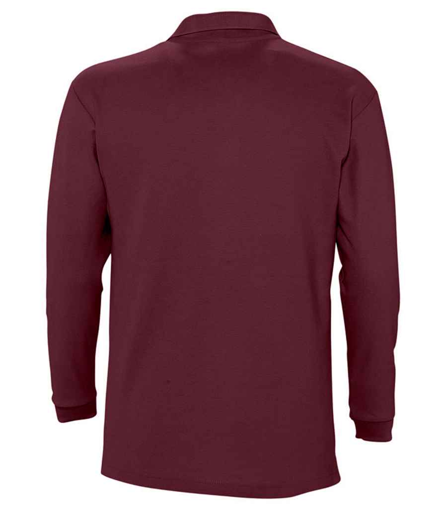 SOL'S SOL'S Winter II Long Sleeve Cotton Piqué Polo Shirt - Burgundy (11353)