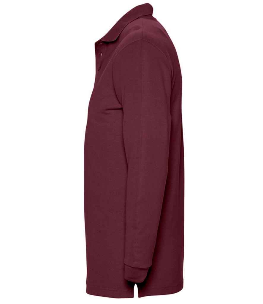 SOL'S SOL'S Winter II Long Sleeve Cotton Piqué Polo Shirt - Burgundy (11353)