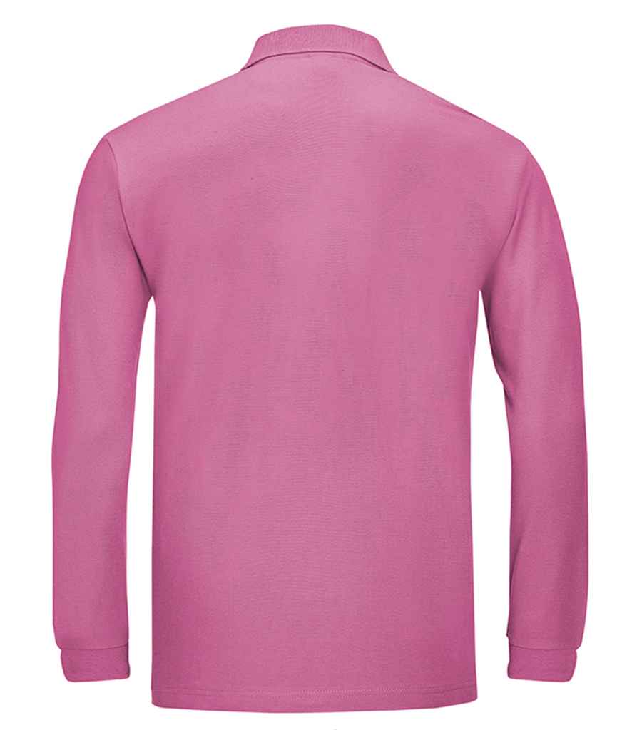 SOL'S SOL'S Winter II Long Sleeve Cotton Piqué Polo Shirt - Flash Pink (11353)