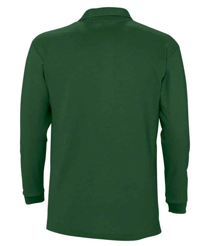 SOL'S SOL'S Winter II Long Sleeve Cotton Piqué Polo Shirt - Golf Green (11353)