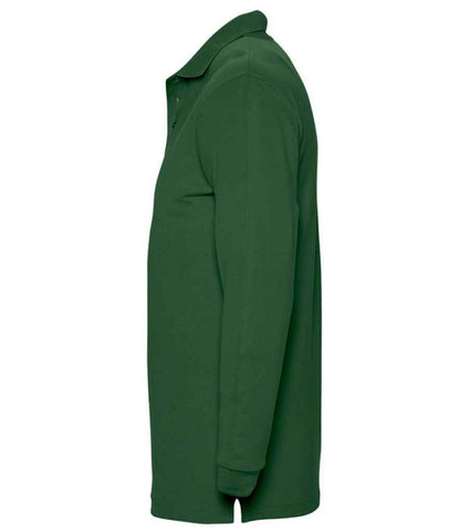 SOL'S SOL'S Winter II Long Sleeve Cotton Piqué Polo Shirt - Golf Green (11353)