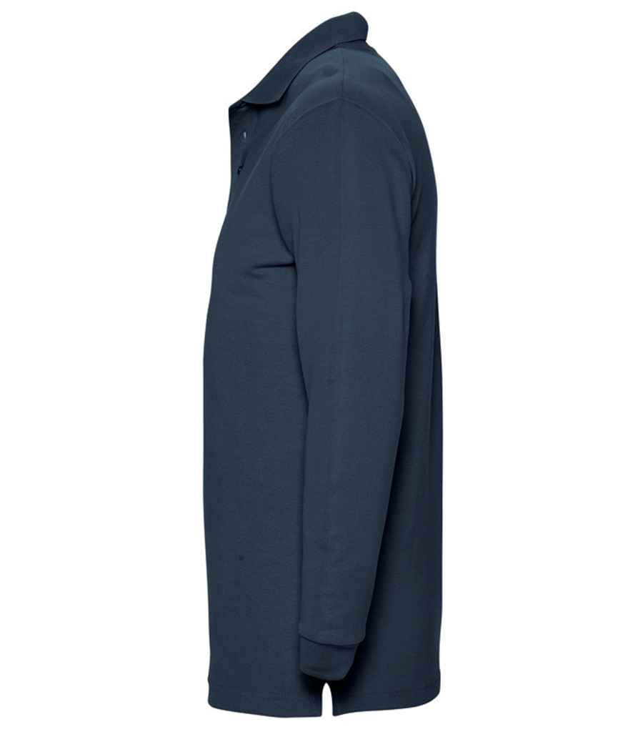 SOL'S SOL'S Winter II Long Sleeve Cotton Piqué Polo Shirt - Navy (11353)