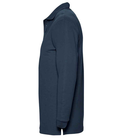 SOL'S SOL'S Winter II Long Sleeve Cotton Piqué Polo Shirt - Navy (11353)