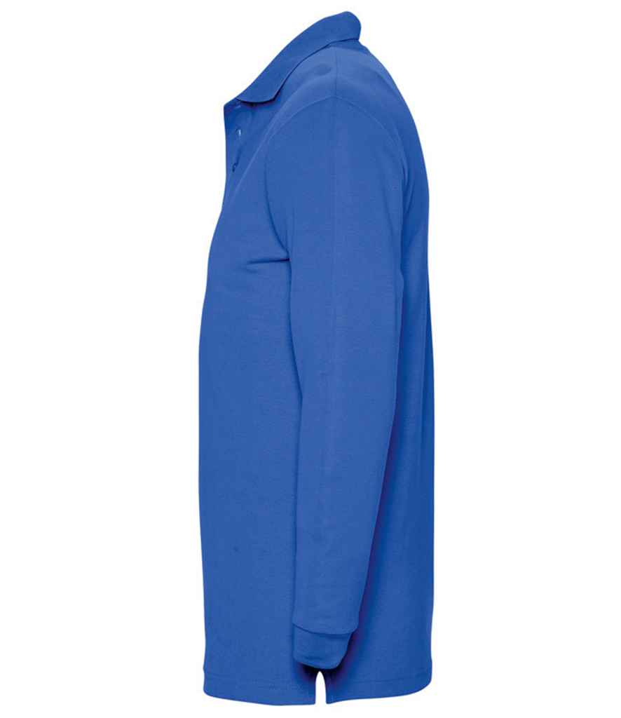 SOL'S SOL'S Winter II Long Sleeve Cotton Piqué Polo Shirt - Royal Blue (11353)