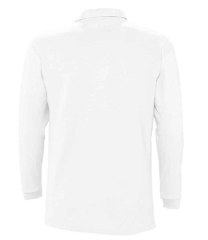 SOL'S SOL'S Winter II Long Sleeve Cotton Piqué Polo Shirt - White (11353)