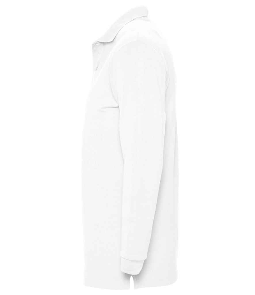 SOL'S SOL'S Winter II Long Sleeve Cotton Piqué Polo Shirt - White (11353)