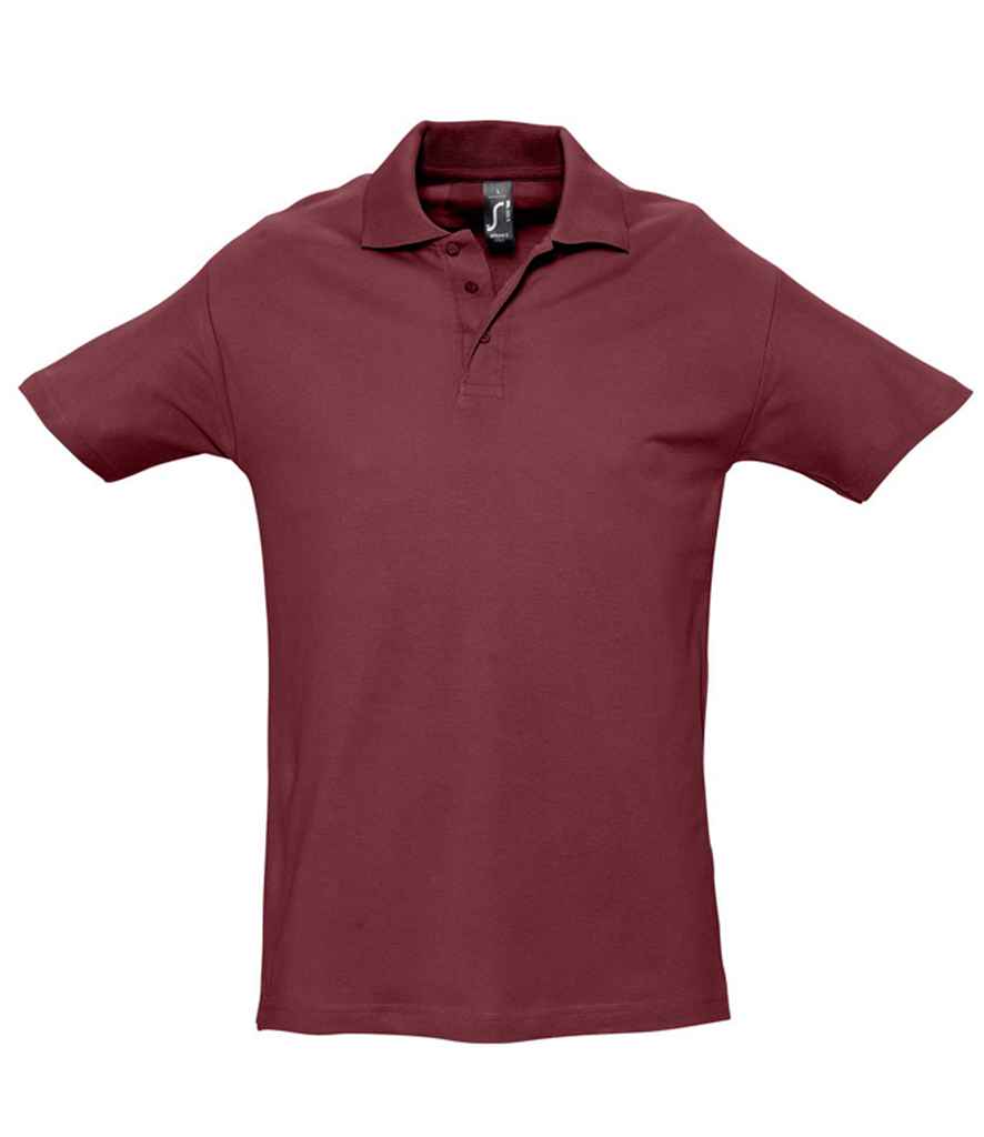 SOL'S SOL'S Spring II Heavy Cotton Piqué Polo Shirt - Burgundy (11362)