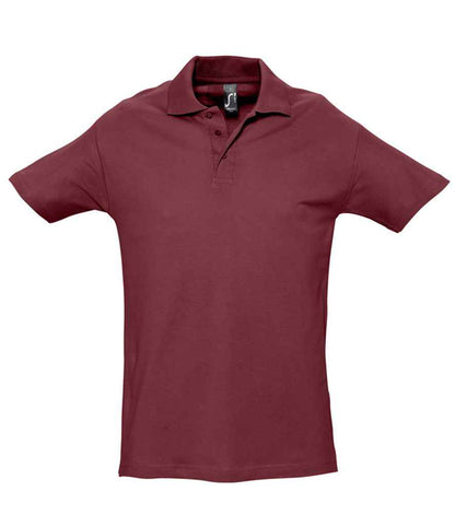 SOL'S SOL'S Spring II Heavy Cotton Piqué Polo Shirt - Burgundy (11362)