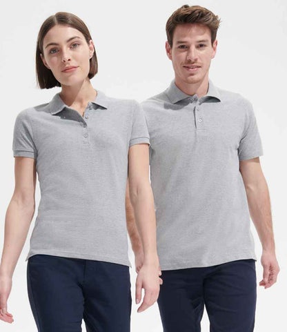 SOL'S SOL'S Spring II Heavy Cotton Piqué Polo Shirt - Grey Marl (11362)
