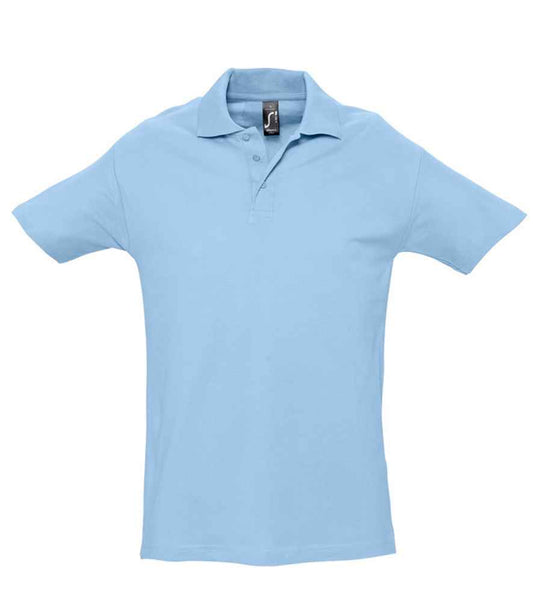 SOL'S SOL'S Spring II Heavy Cotton Piqué Polo Shirt - Sky Blue (11362)