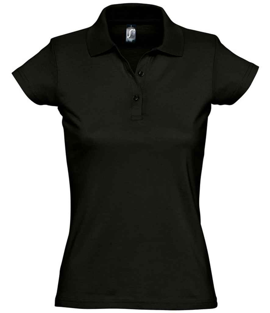 SOL'S SOL'S Ladies Prescott Cotton Jersey Polo Shirt - Deep Black (11376)