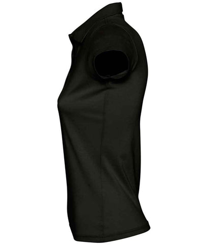 SOL'S SOL'S Ladies Prescott Cotton Jersey Polo Shirt - Deep Black (11376)