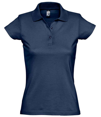 SOL'S SOL'S Ladies Prescott Cotton Jersey Polo Shirt - French Navy (11376)