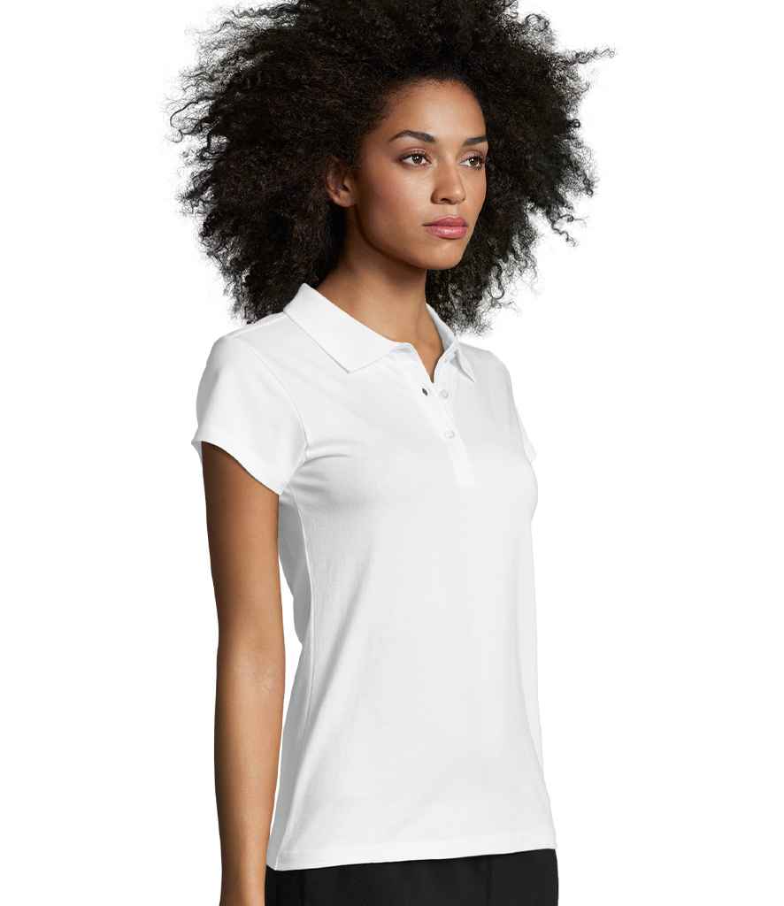 SOL'S SOL'S Ladies Prescott Cotton Jersey Polo Shirt - White (11376)