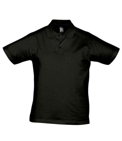 SOL'S SOL'S Prescott Cotton Jersey Polo Shirt - Deep Black (11377)