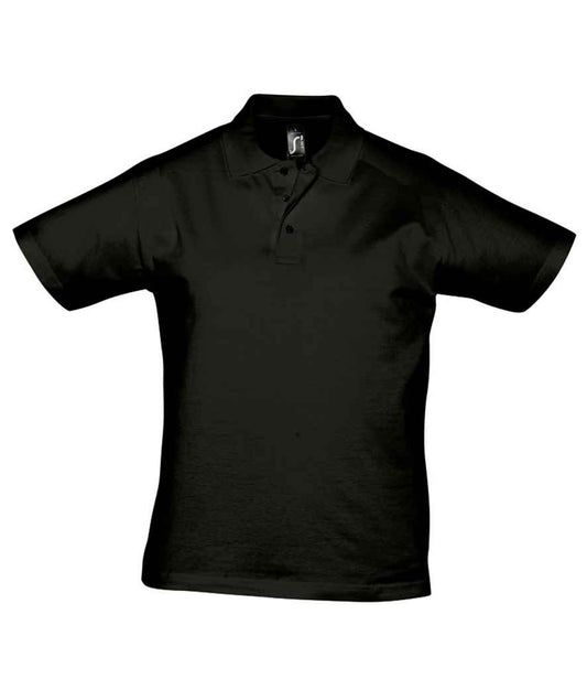 SOL'S SOL'S Prescott Cotton Jersey Polo Shirt - Deep Black (11377)