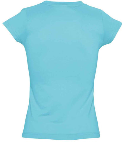 SOL'S SOL'S Ladies Moon V Neck T-Shirt - Atoll Blue (11388)