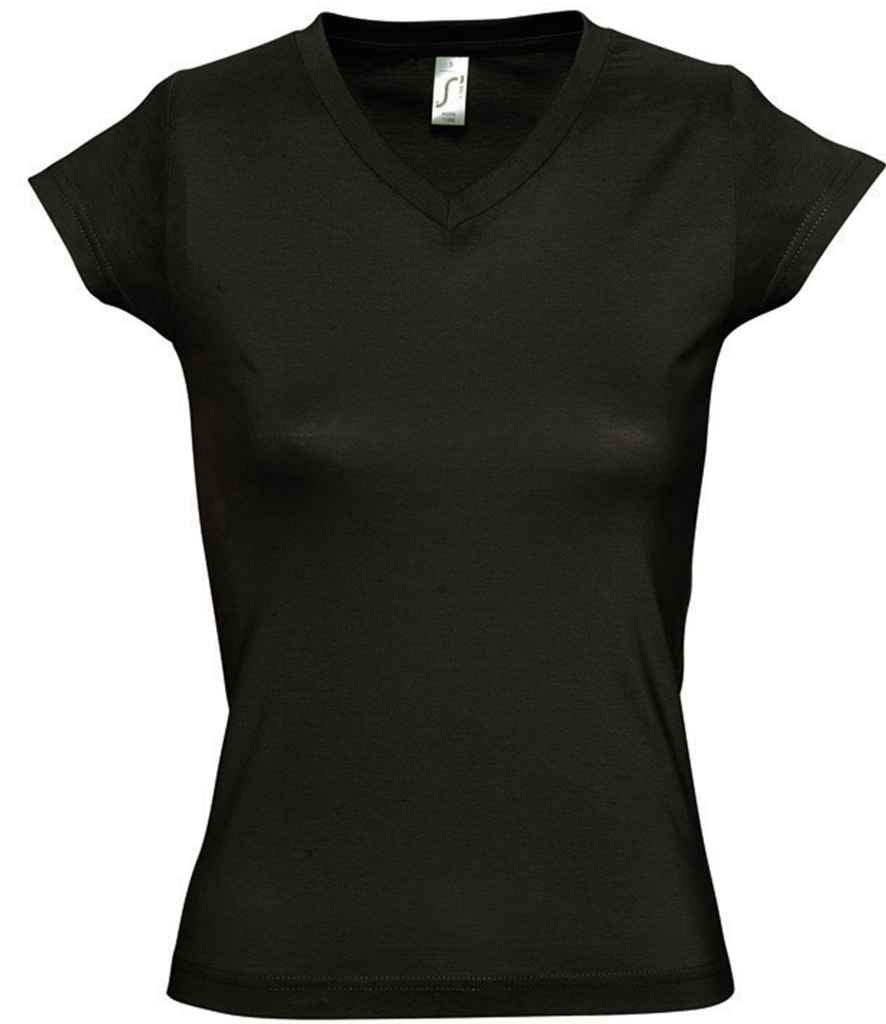 SOL'S SOL'S Ladies Moon V Neck T-Shirt - Deep Black (11388)