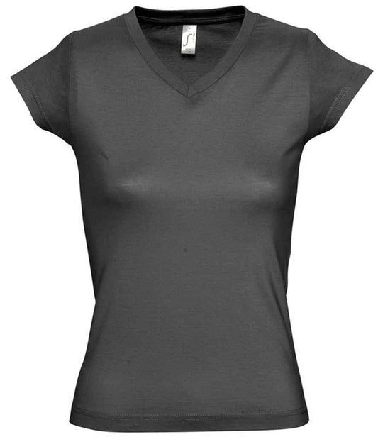 SOL'S SOL'S Ladies Moon V Neck T-Shirt - Dark Grey (11388)