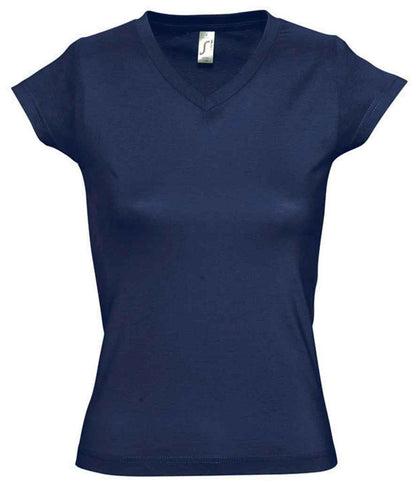 SOL'S SOL'S Ladies Moon V Neck T-Shirt - French Navy (11388)