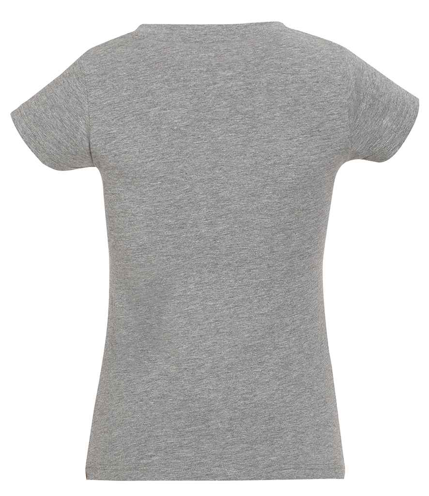 SOL'S SOL'S Ladies Moon V Neck T-Shirt - Grey Marl (11388)